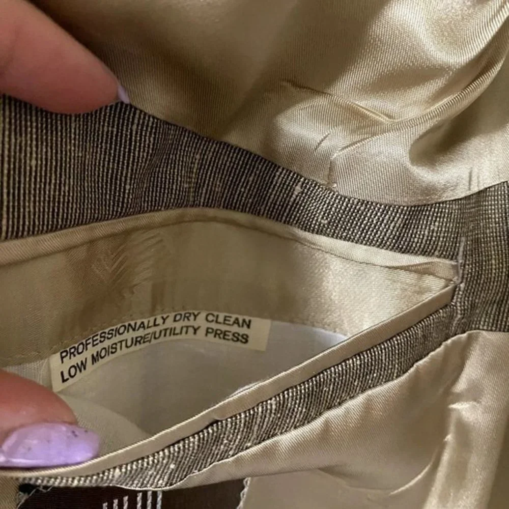 Lanvin‎ Vintage Tan Microstripe Blazer 46L